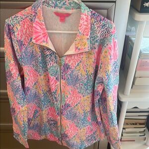 Lilly Pulitzer Leona zip up top size xxl